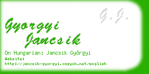 gyorgyi jancsik business card